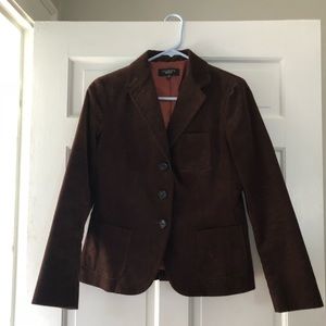 Talbots Size 4 Brown Corduroy Blazer